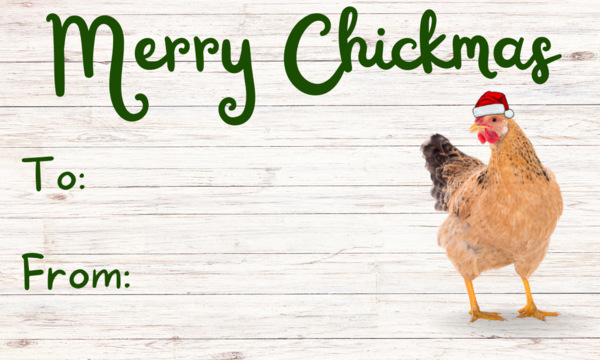 Merry Chickmas gift tag