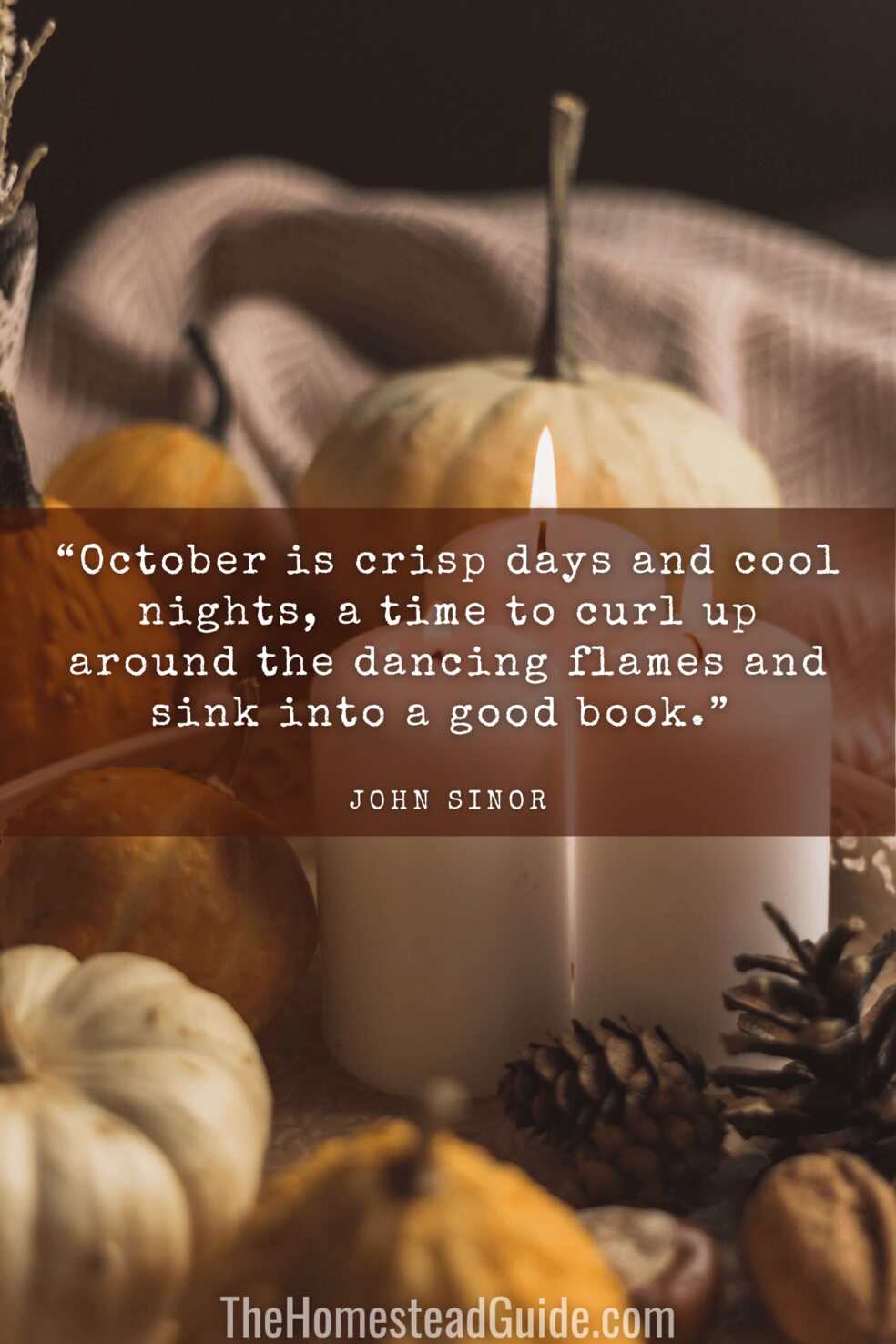 October is crisp days and cool nights, a time to curl up around the dancing flames and sink into a good book.
