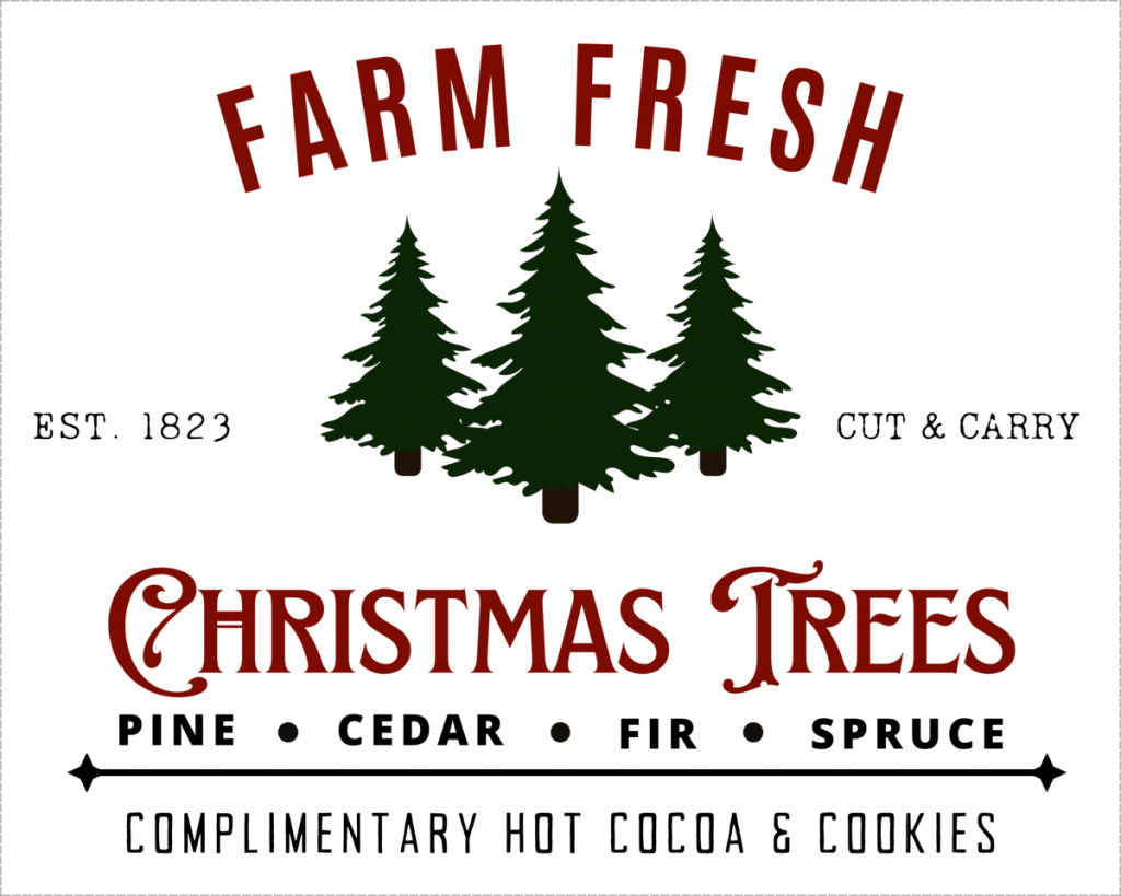 Farm Fresh Christmas Trees Design 1 - Color