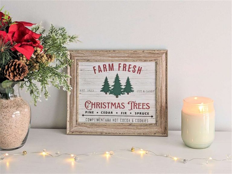 FREE Farmhouse Christmas Printable Wall Art 8 Beautiful Variations