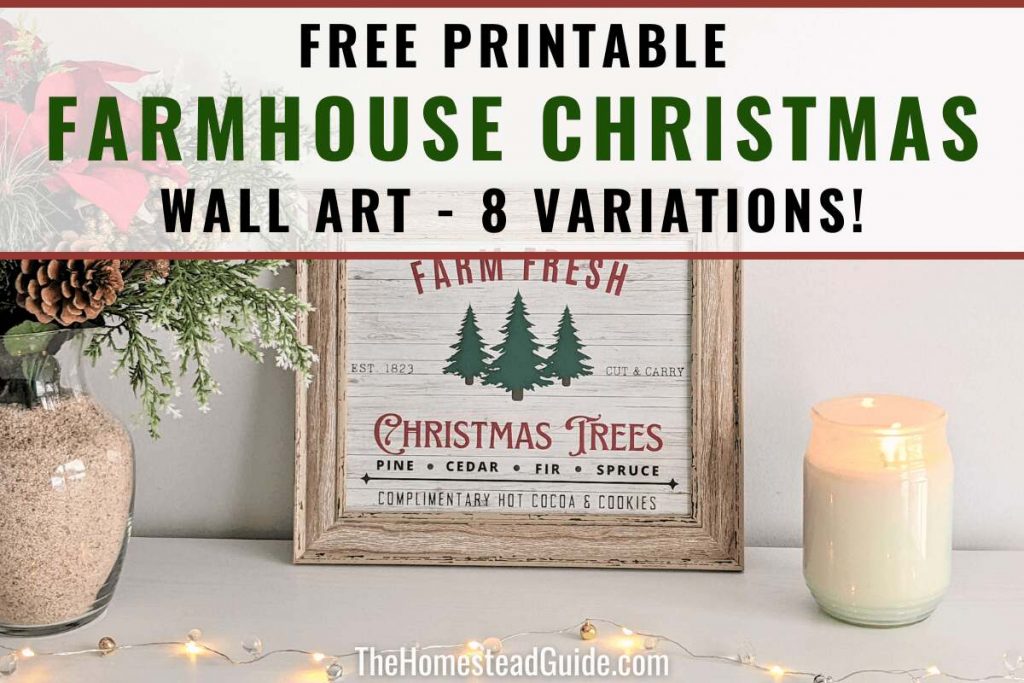 Free Printable Farmhouse Christmas Wall Art